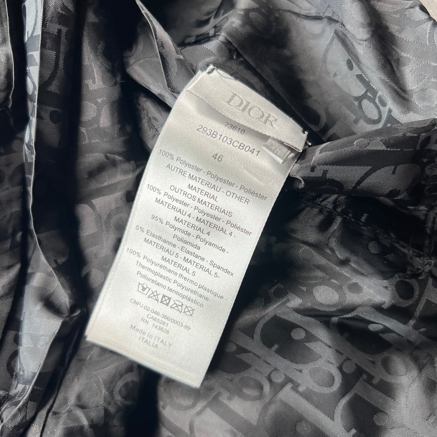 Dior oblique reversible windbreaker