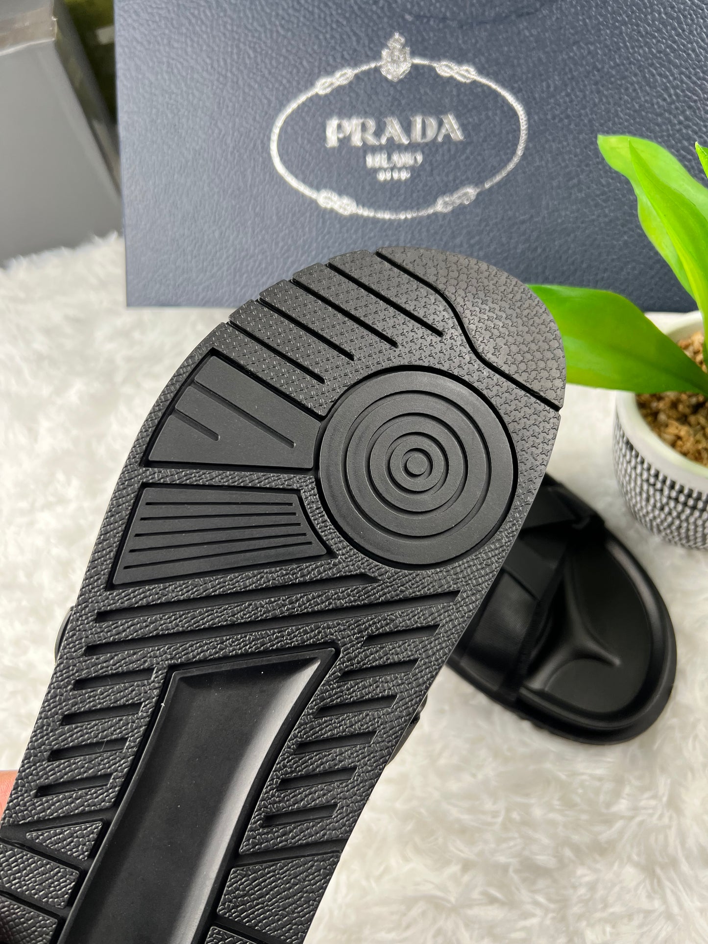 Men Prada slides