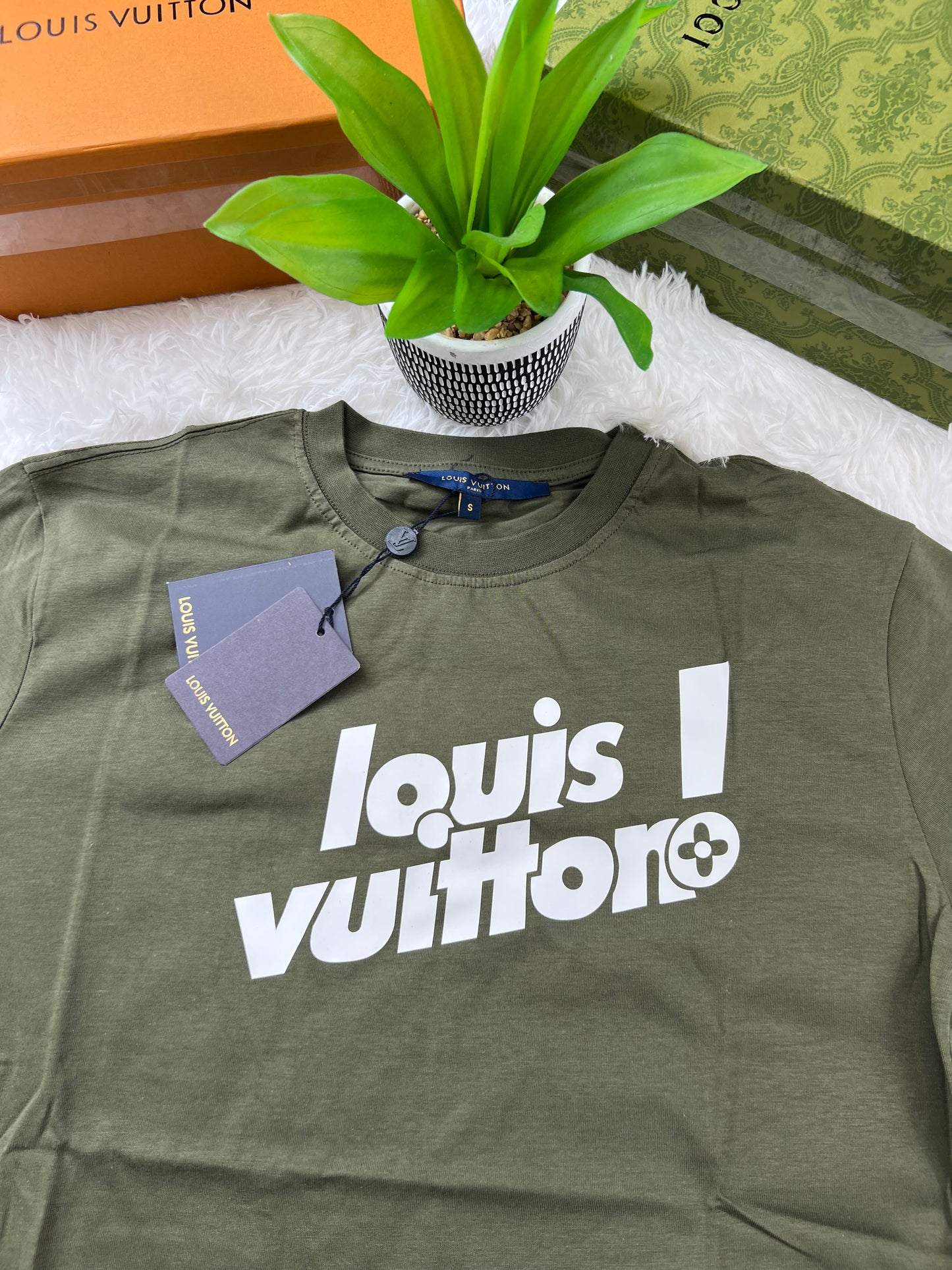 LV khaki T-shirt