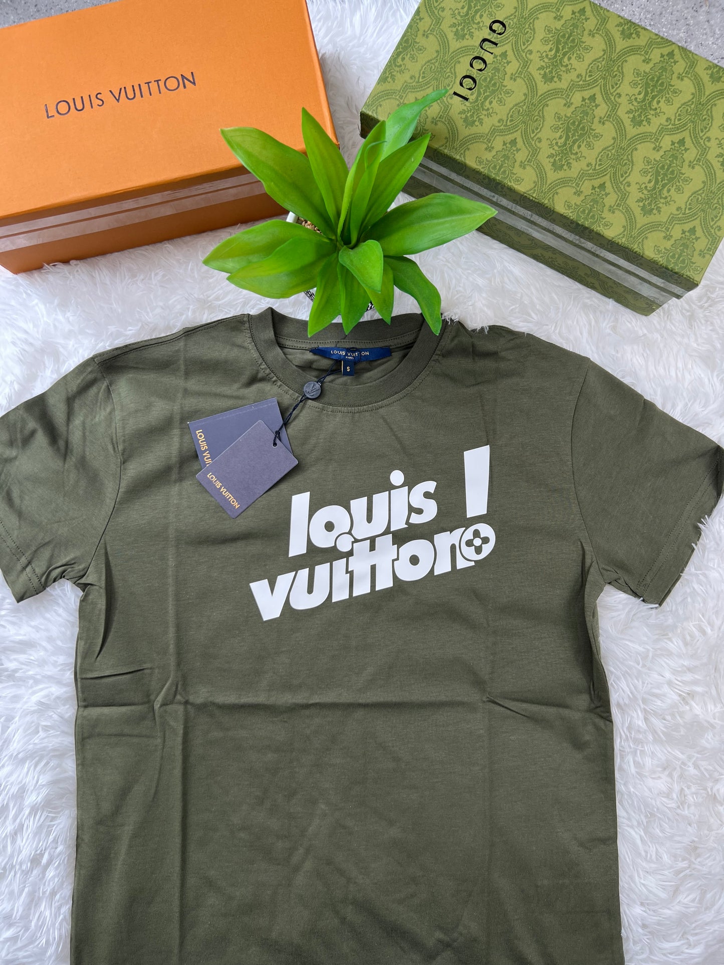 LV khaki T-shirt