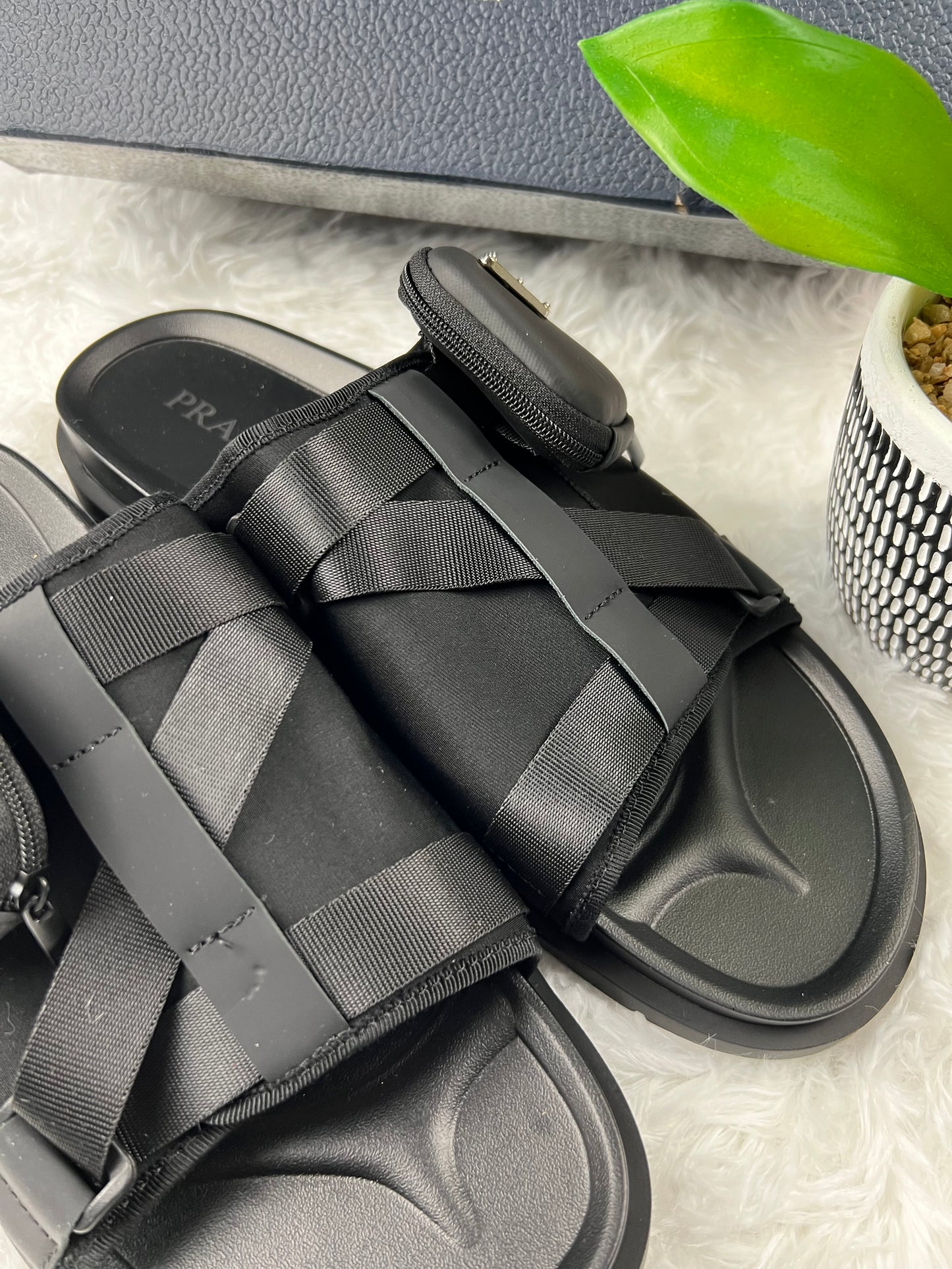 Men Prada slides