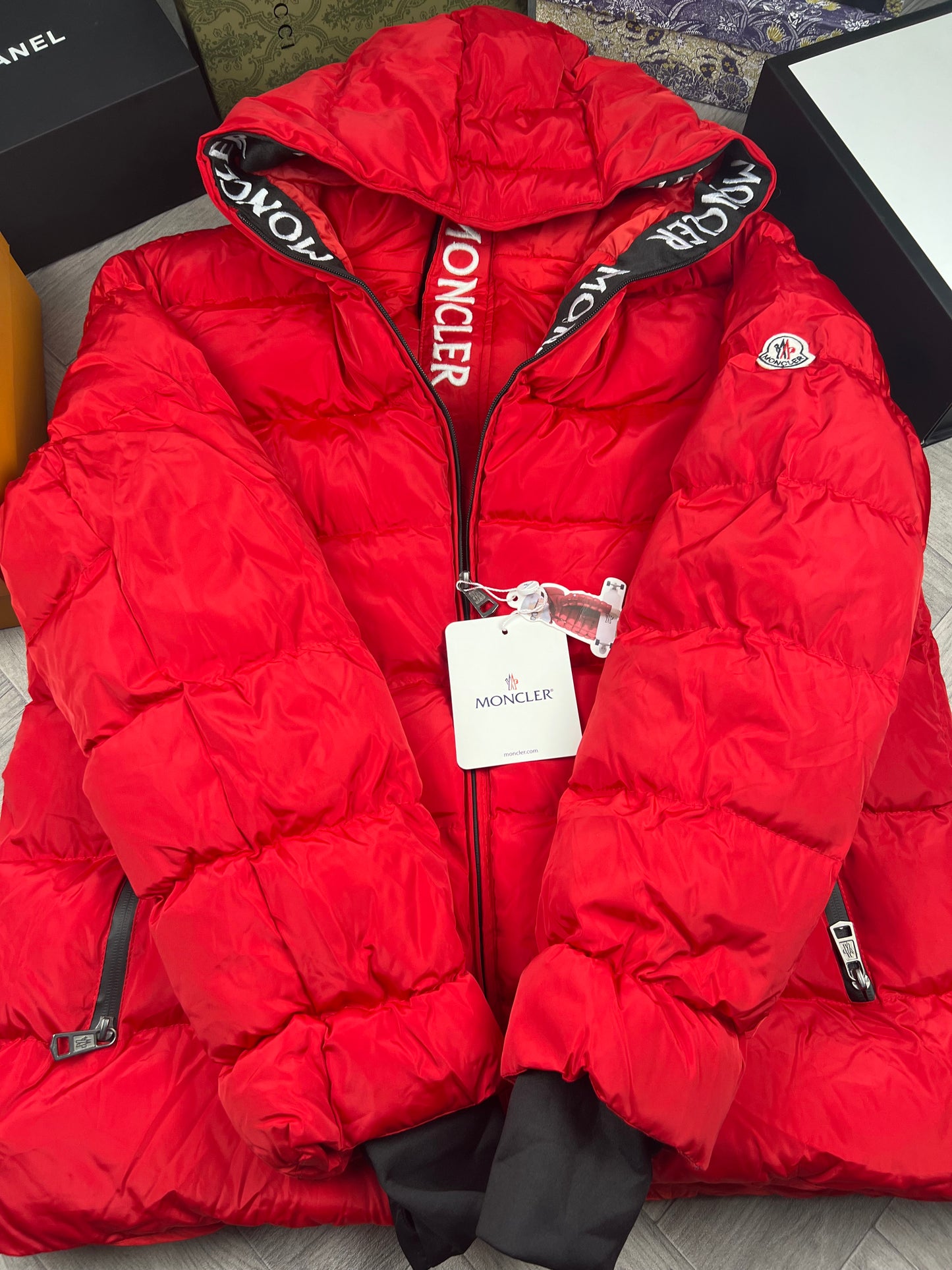 Moncler red coat