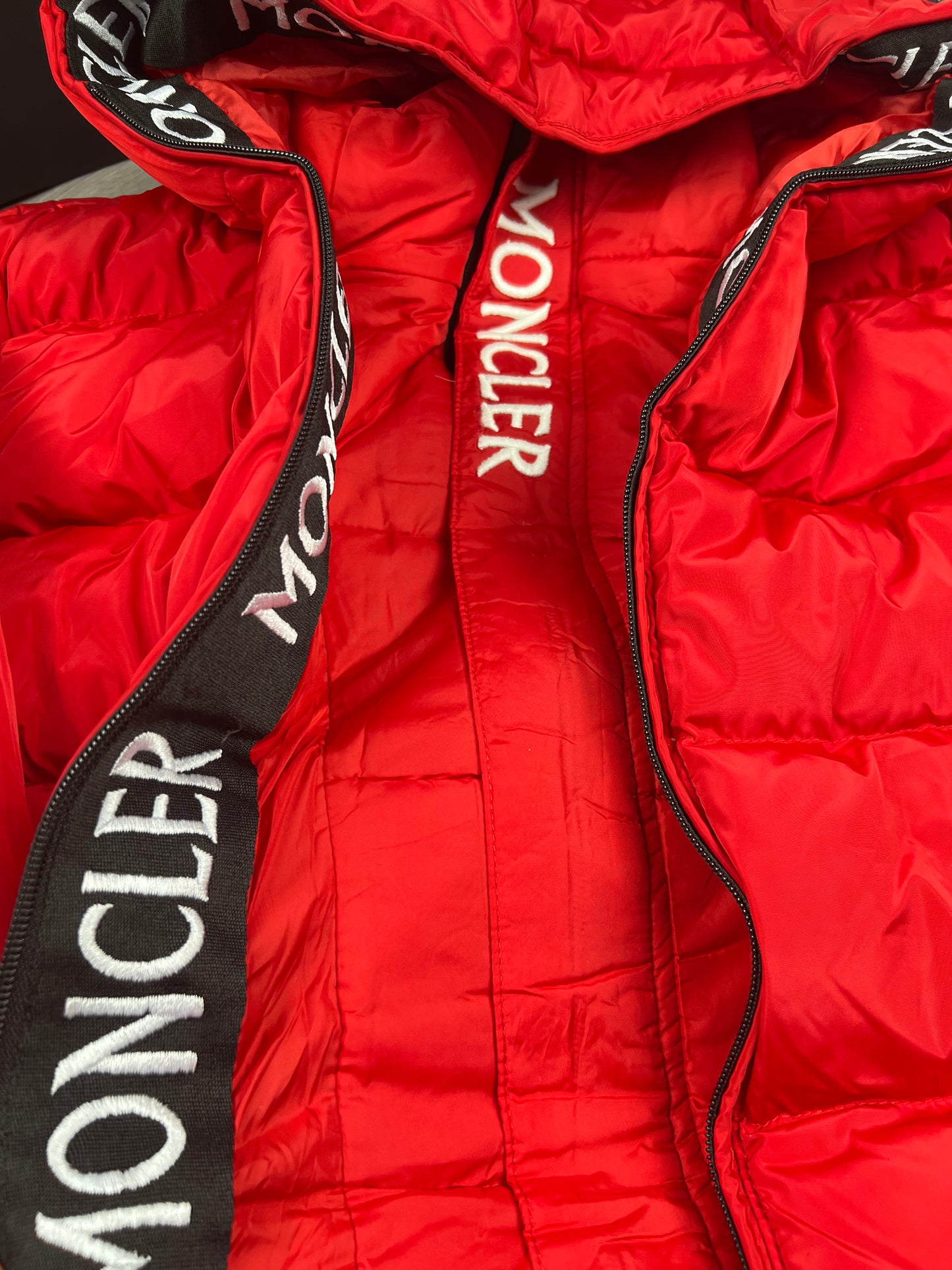 Moncler red coat