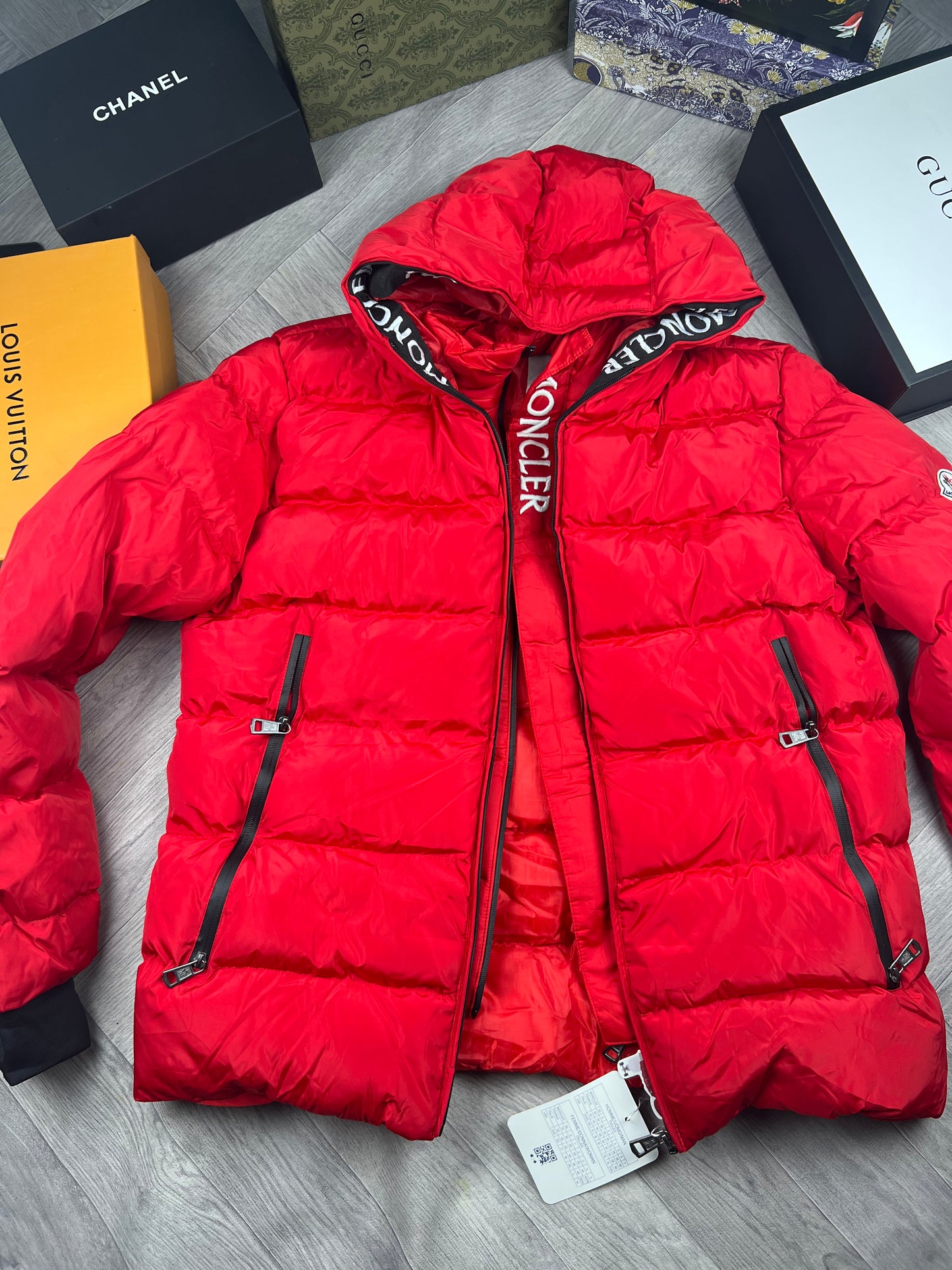 Moncler red coat